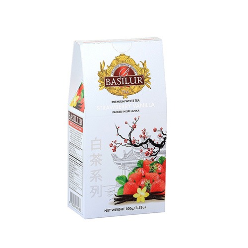 bílý čaj jahoda vanilla