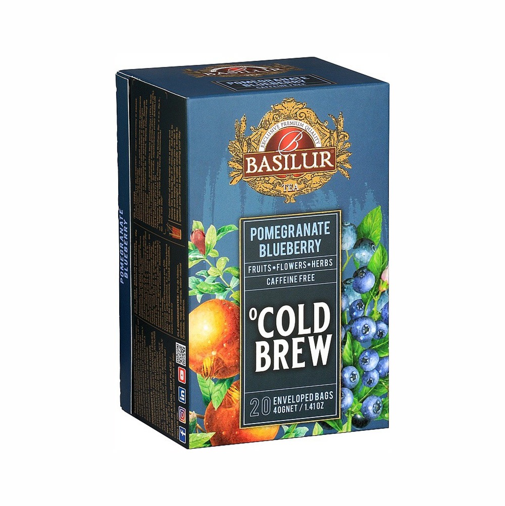 basilur-pomegranate BASILUR Cold Brew Pomegranate Blueberry 40 g - Obrázek 1